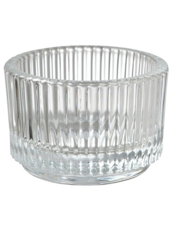Decorative Glass Tea Light Cup 3.5 cm – Stylish Transparent Candle Holder for Table Centerpiece, Wedding & Party Décor - Image 2